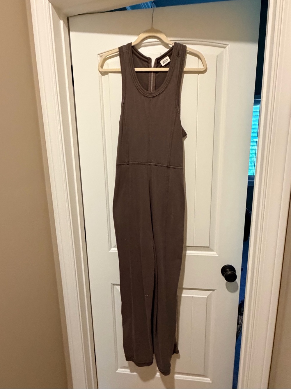 BKE Sleeveless Jumpsuit in Taupe Brown